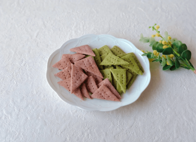 米粉クラッカー（紫芋＆抹茶）